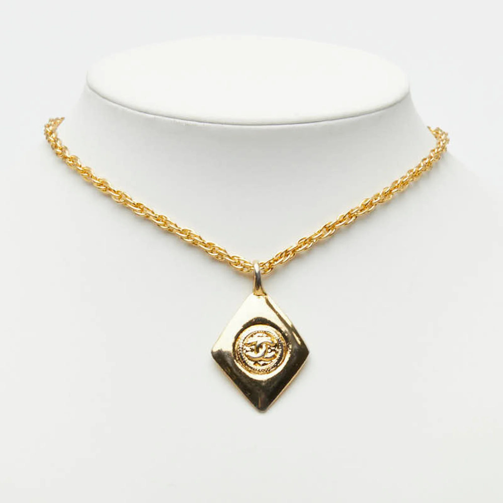 CHANEL Gold Logo Necklace - Picture 6 of 6